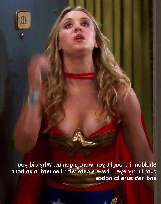 6P Kaley Cuoco Captions