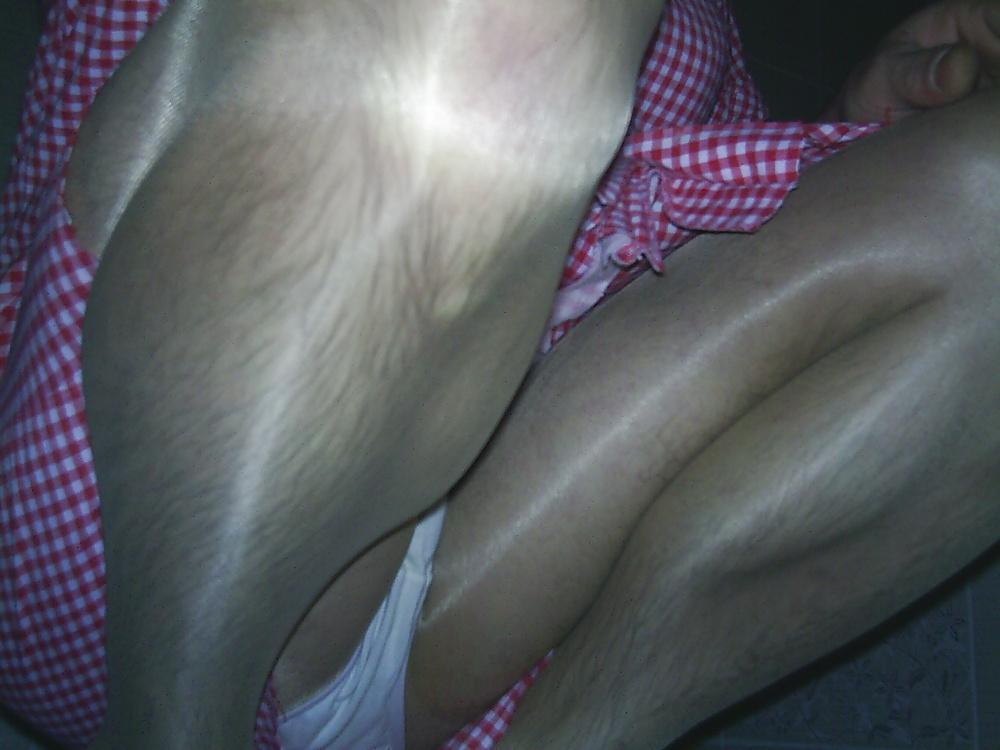 15P In tan pantyhose