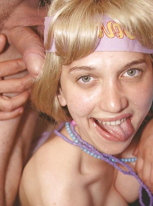 25P Blonde Elisa sucking and fucking her boyfriend