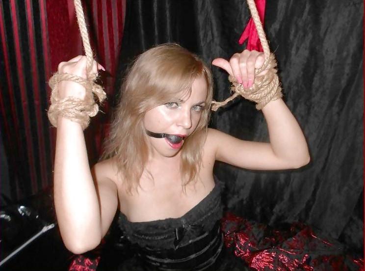 9P Gorgeous, blonde, cute slut - bound