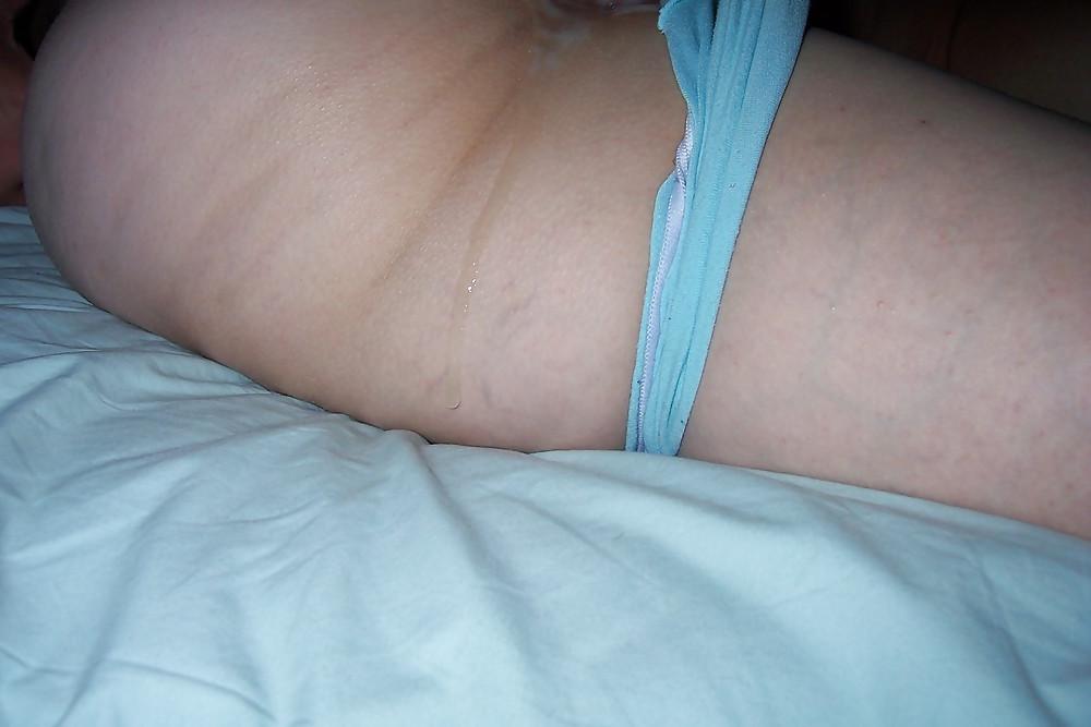 14P Blue panty creampie