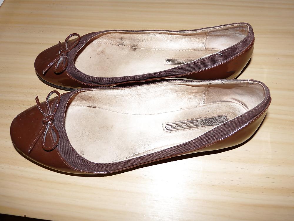 14P Wifes Shiny Glossy Pantyhose Flats Ballerina