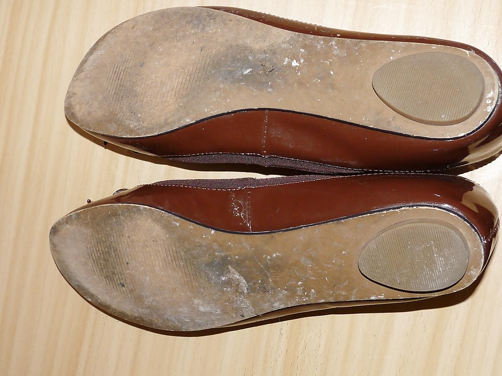 14P Wifes Shiny Glossy Pantyhose Flats Ballerina