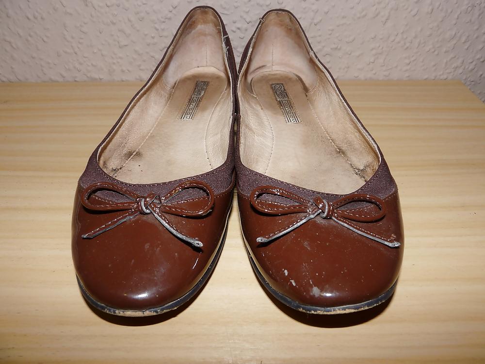 14P Wifes Shiny Glossy Pantyhose Flats Ballerina