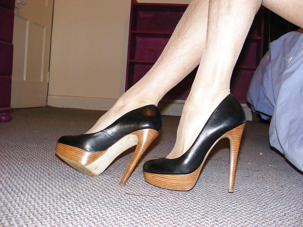 9P Heels and tan stockings