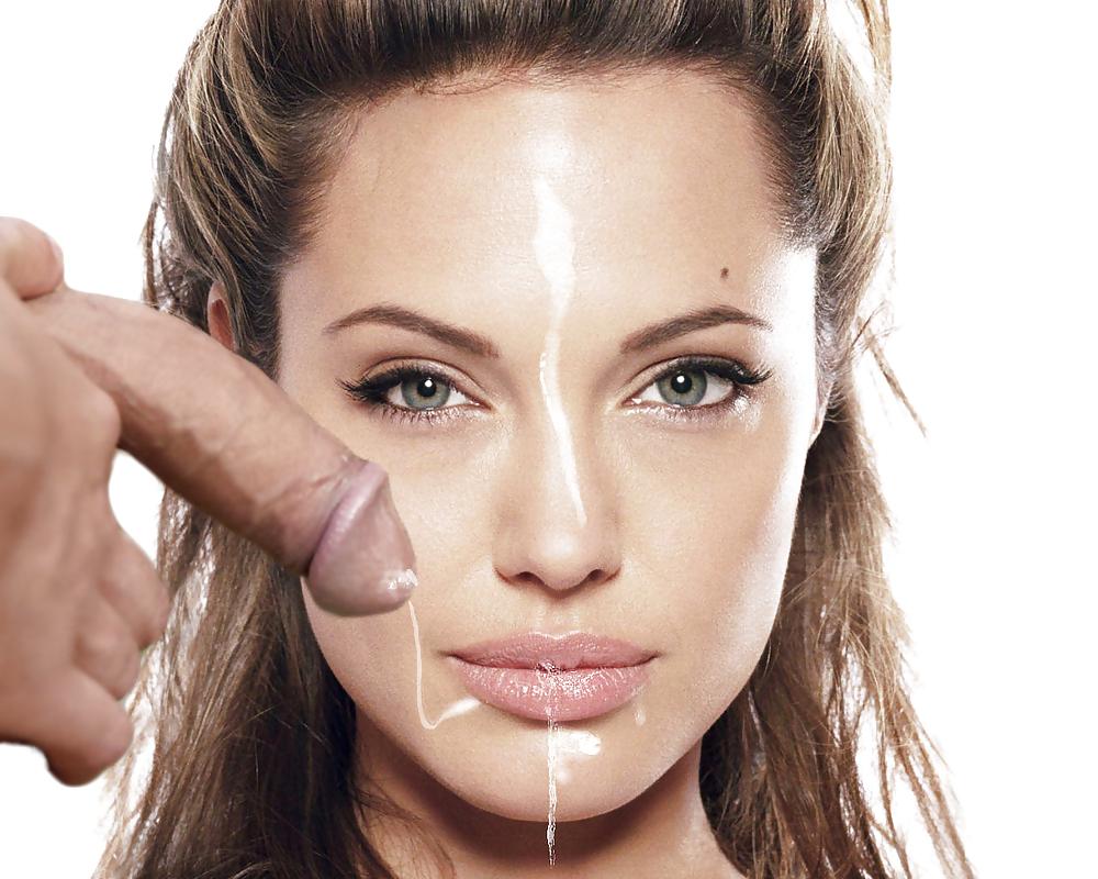 17P Angelina Jolie cumshots - Part 1