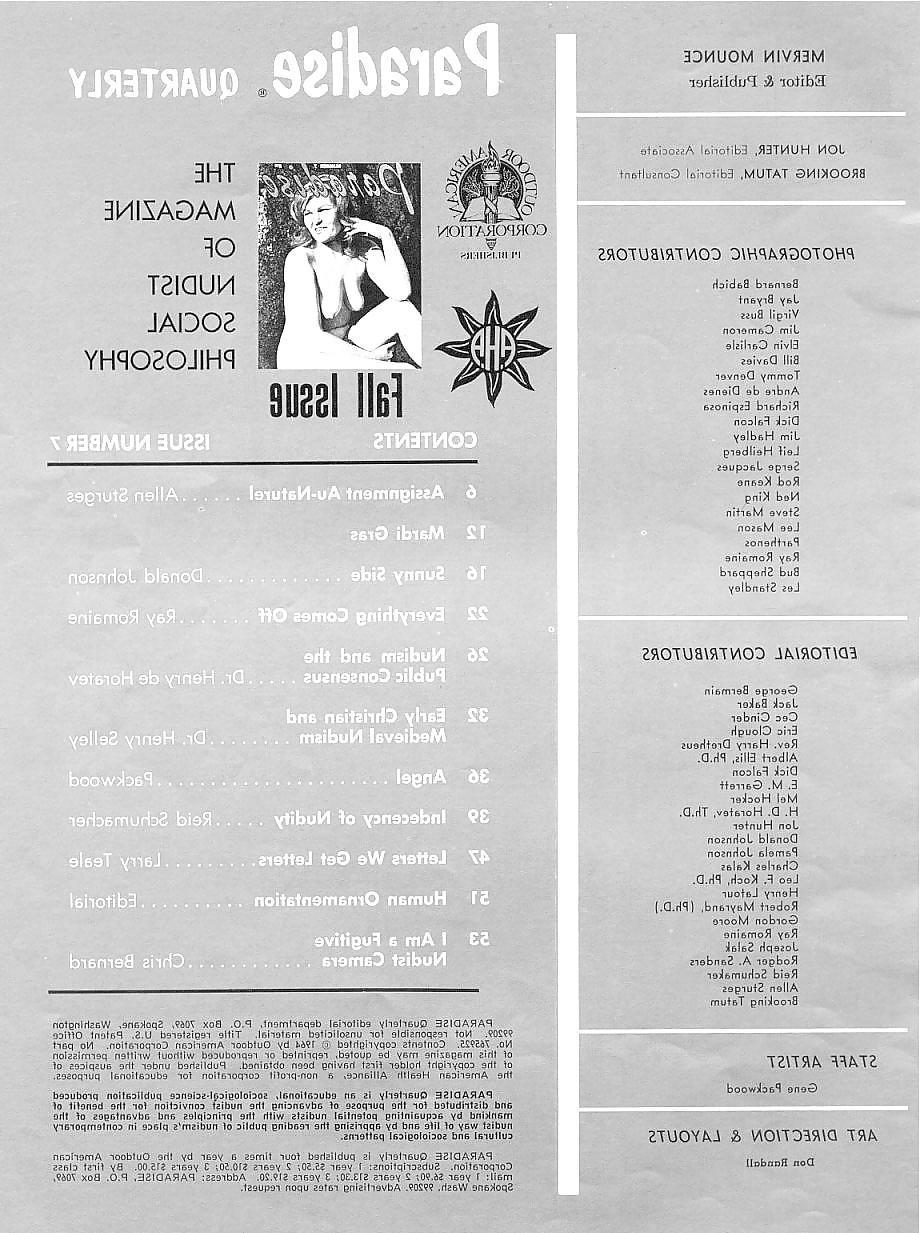 25P Vintage Magazines Paradise 07- 1964