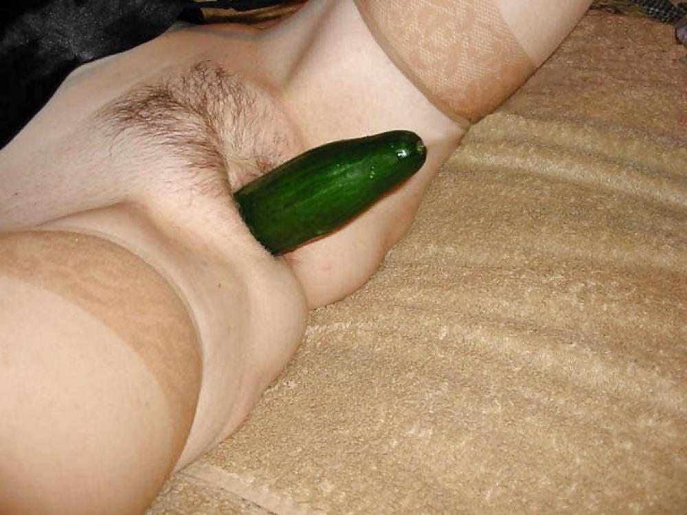 6P Mature Enjoying A Cucumber