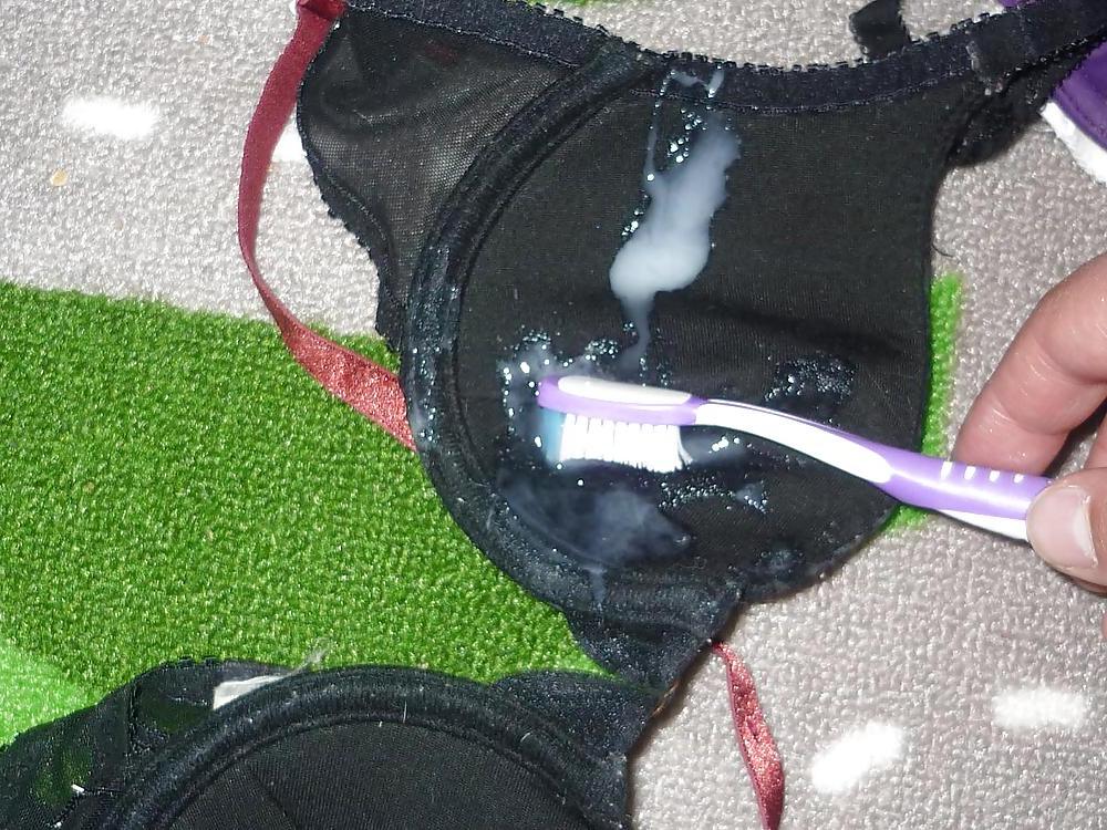 25P Cum on my wife's bras and panties