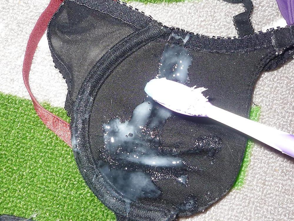 25P Cum on my wife's bras and panties