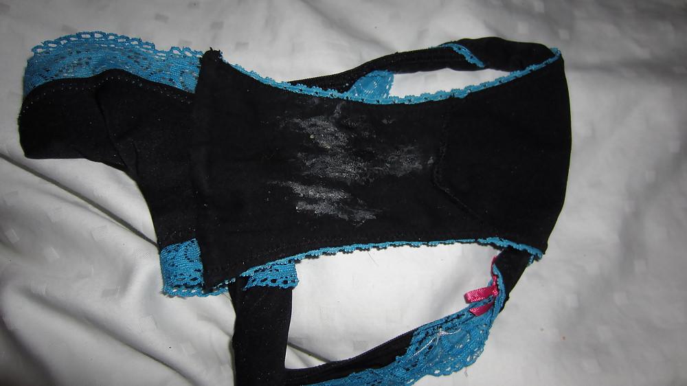 25P Blue Lace Panty-Small BBC Dildo-Creampie