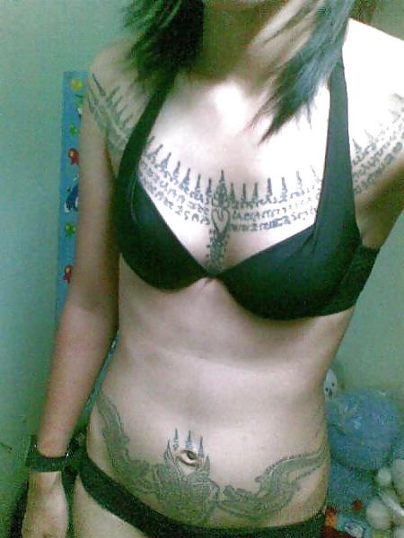 7P Thai girl tattoo designs