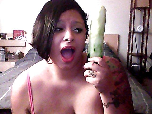9P Me and one massive fucking cucumber!! 