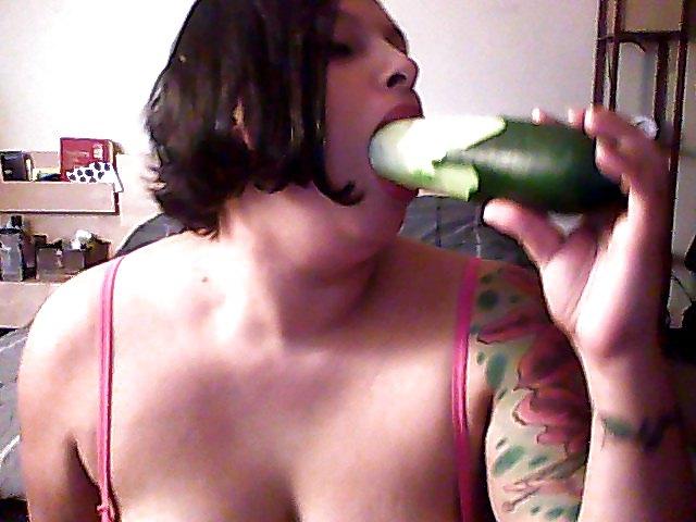 9P Me and one massive fucking cucumber!! 