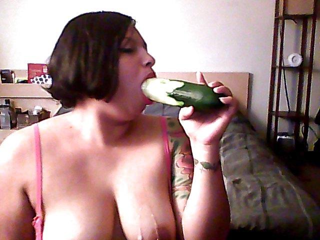 9P Me and one massive fucking cucumber!! 
