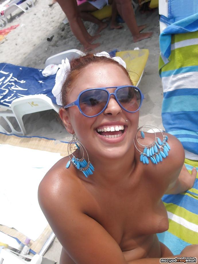 16P Tanned honey sunbathing