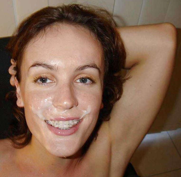 25P Smiling Cum Splattered Faces