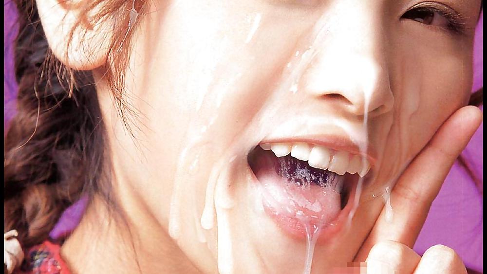 25P Smiling Cum Splattered Faces