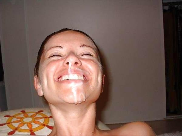 25P Smiling Cum Splattered Faces