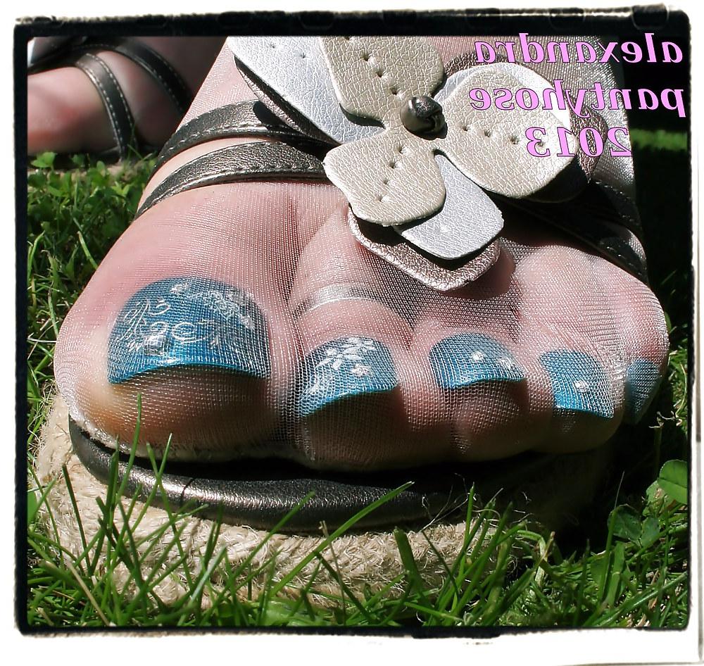 25P My legs and feet pantyhose  close up extreme