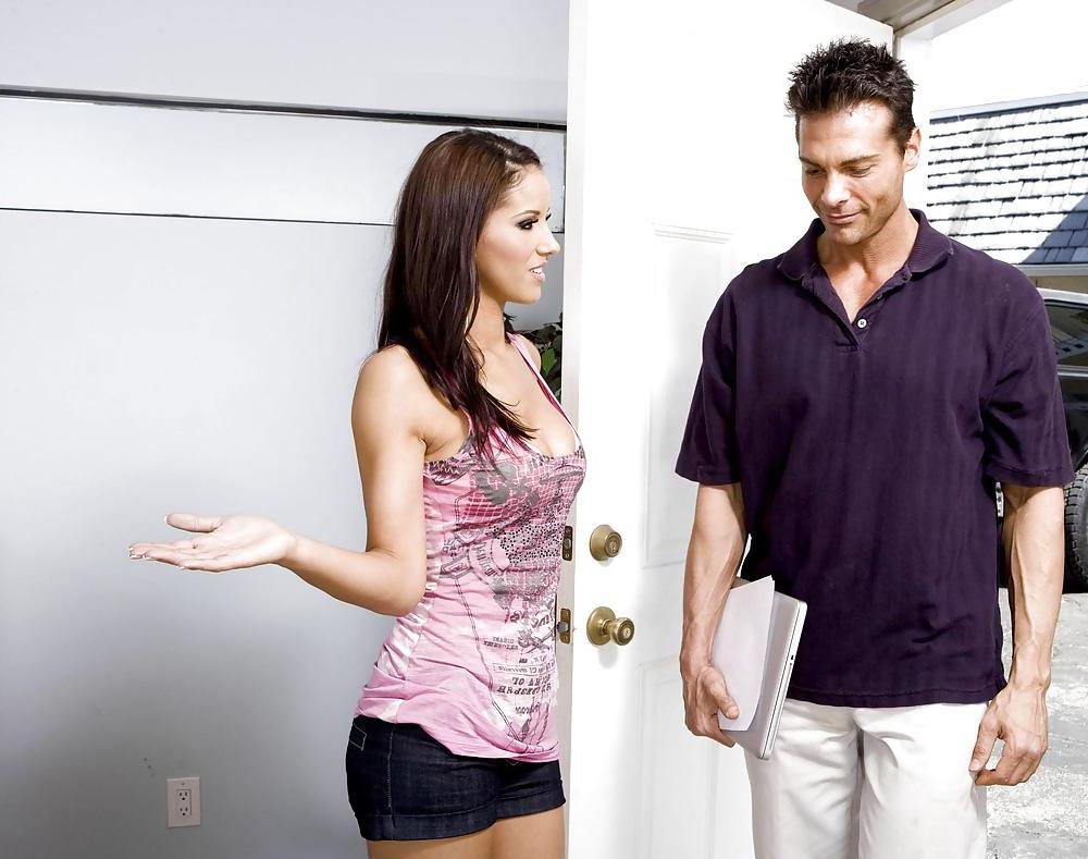 25P Angel Dark fucks a big cock 
