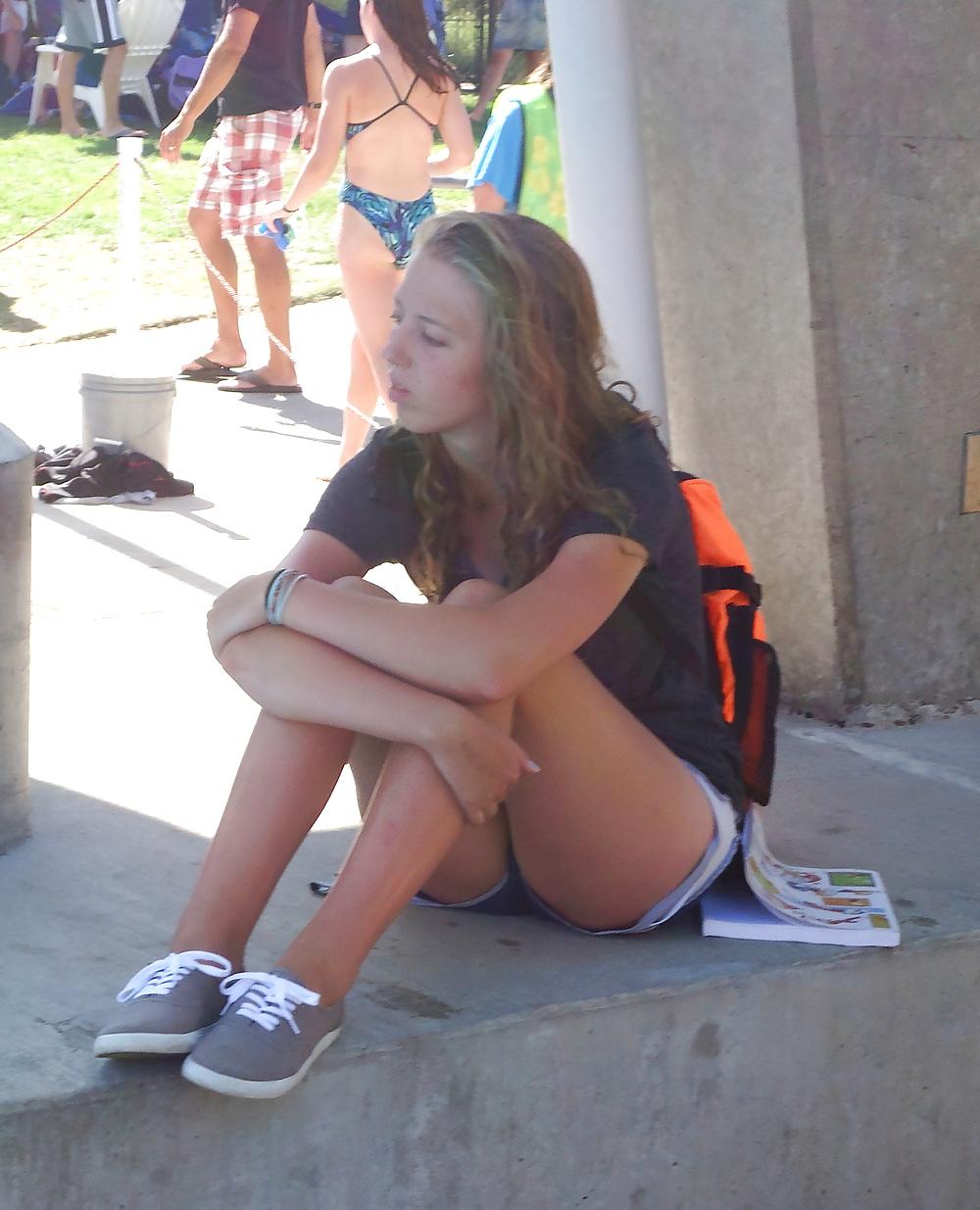 16P Nice Asses at the Swimming Pool 9 - 2 Girls hanging out