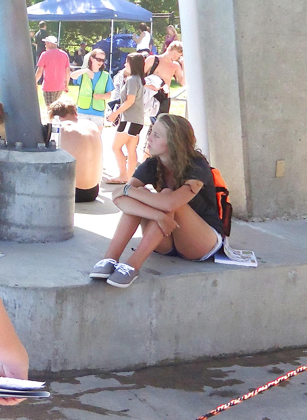 16P Nice Asses at the Swimming Pool 9 - 2 Girls hanging out