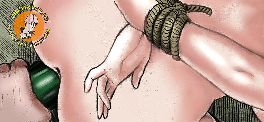 20P The innocent girl is knocked out, tied up, and fucked