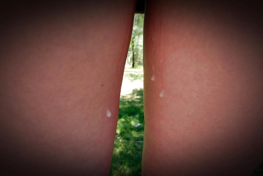 25P Some Fresh Pics of Us, Creampie running down her legs so hot