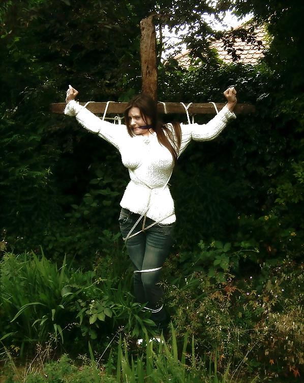25P Restraint and bound woman