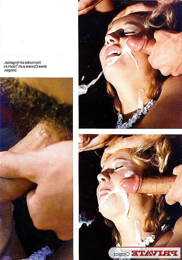 25P SH Retro Cum on ladies face