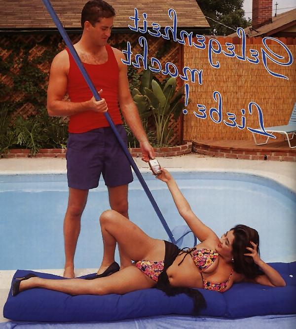 17P Busty brunette Iris getting cock in her holes by the pool