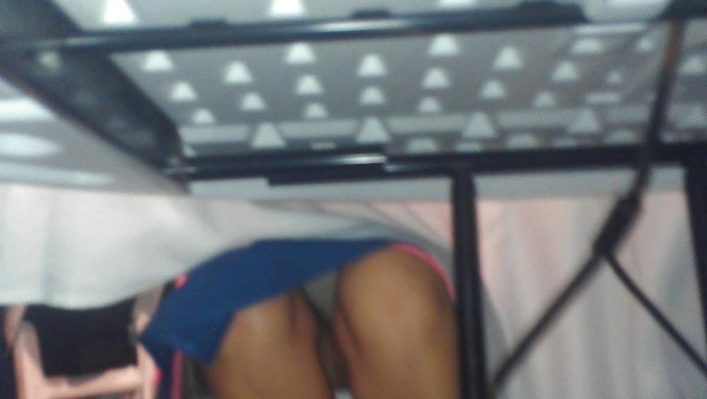 14P Milf Upskirt at Wedding - Preachers Wife - White Silk Panty