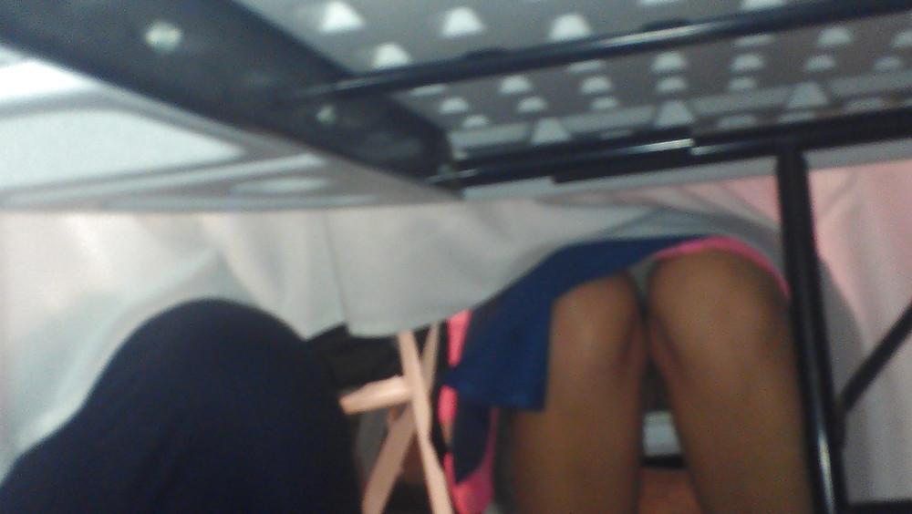 14P Milf Upskirt at Wedding - Preachers Wife - White Silk Panty