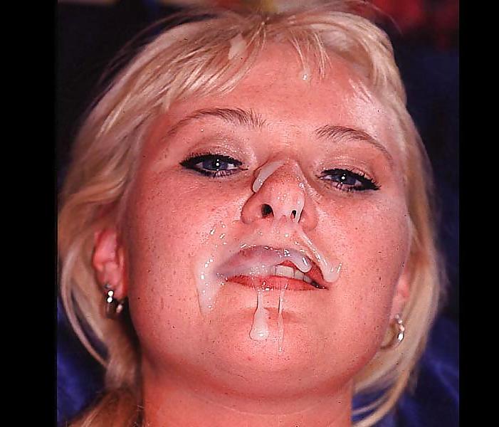 20P Blonde Allison getting cum in her face