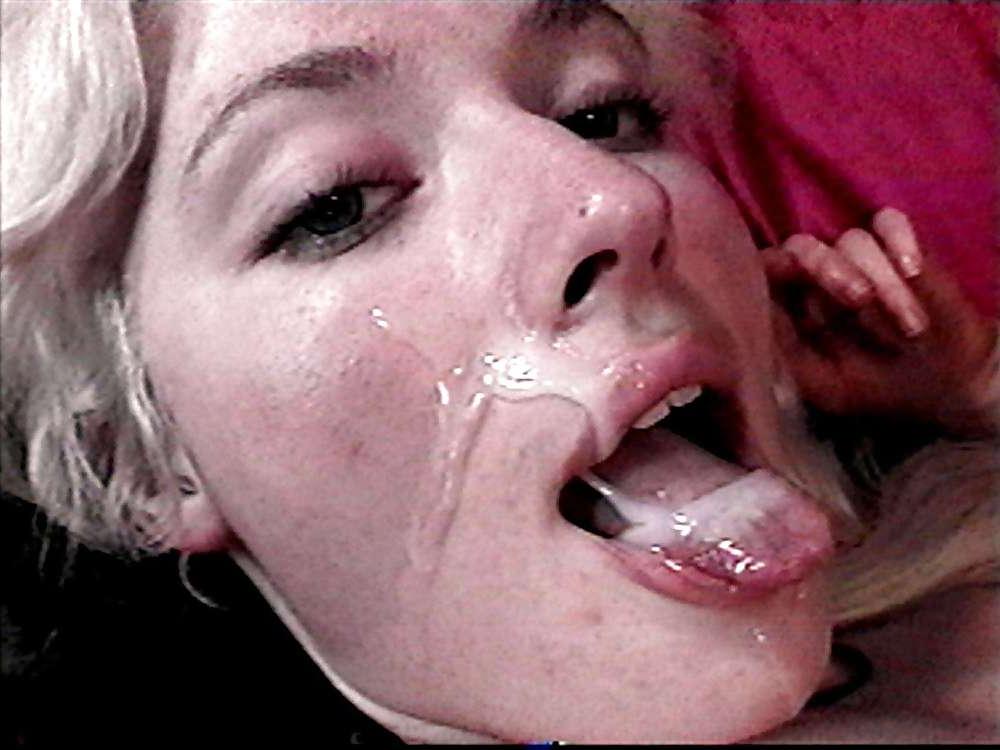 20P Blonde Allison getting cum in her face