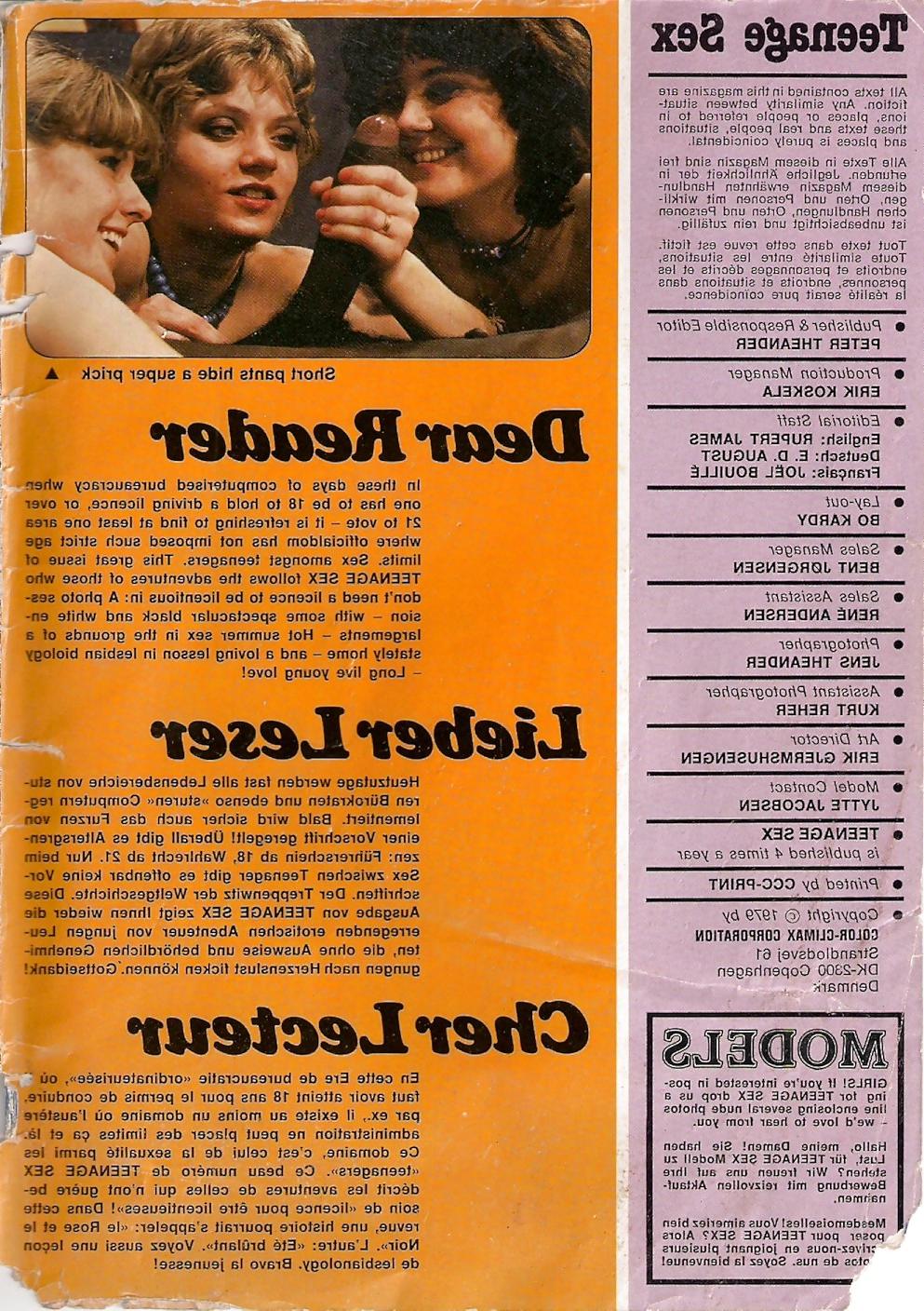 25P Vintage Magazines Teenage Sex 10 (1979)