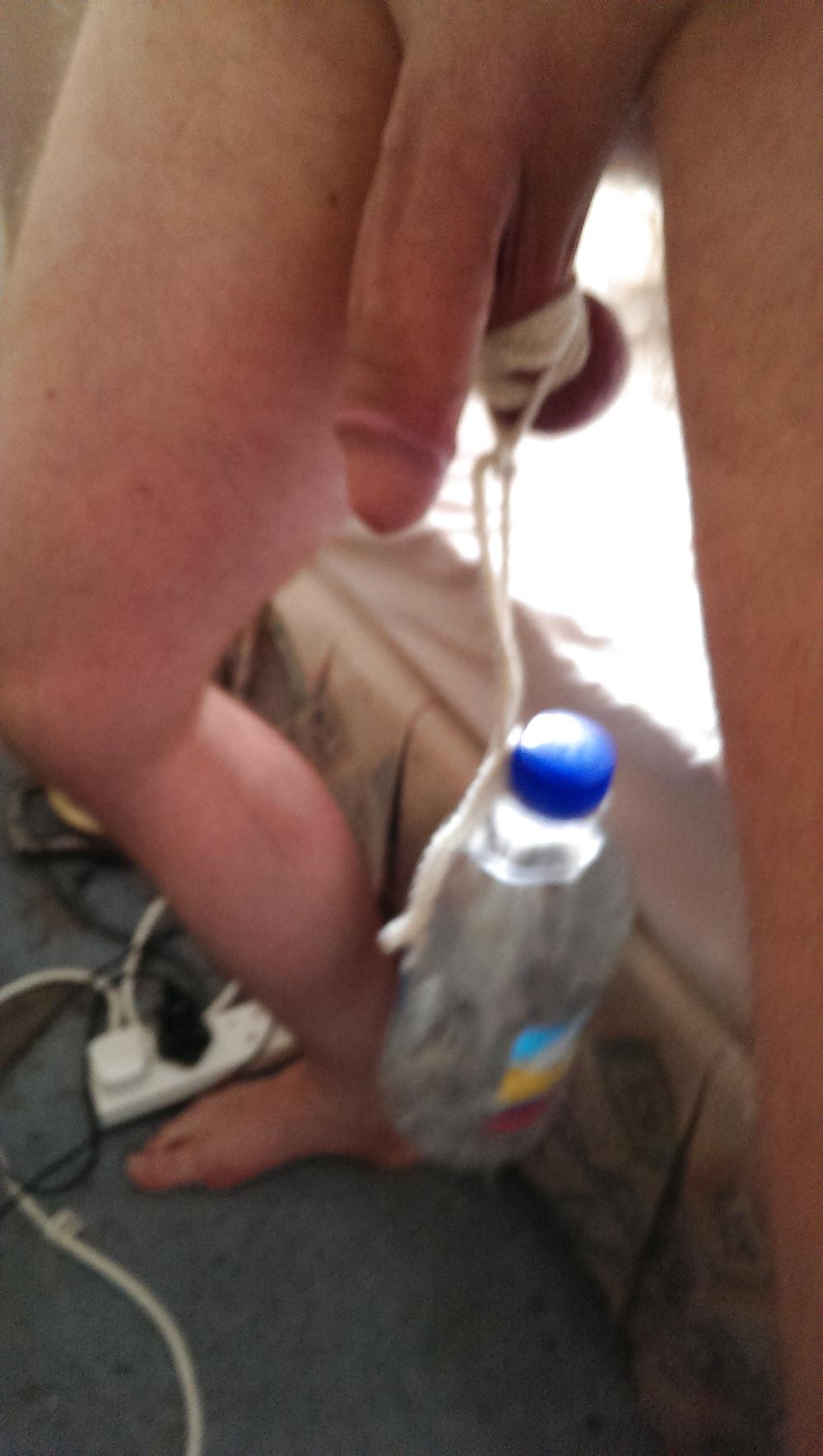 5P Lifting a weight with my cock and balls