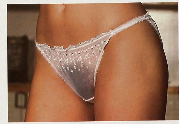 25P Vintage hairy pussy in see through pants