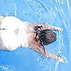 10P My beautiful friend Lucy in the Pool