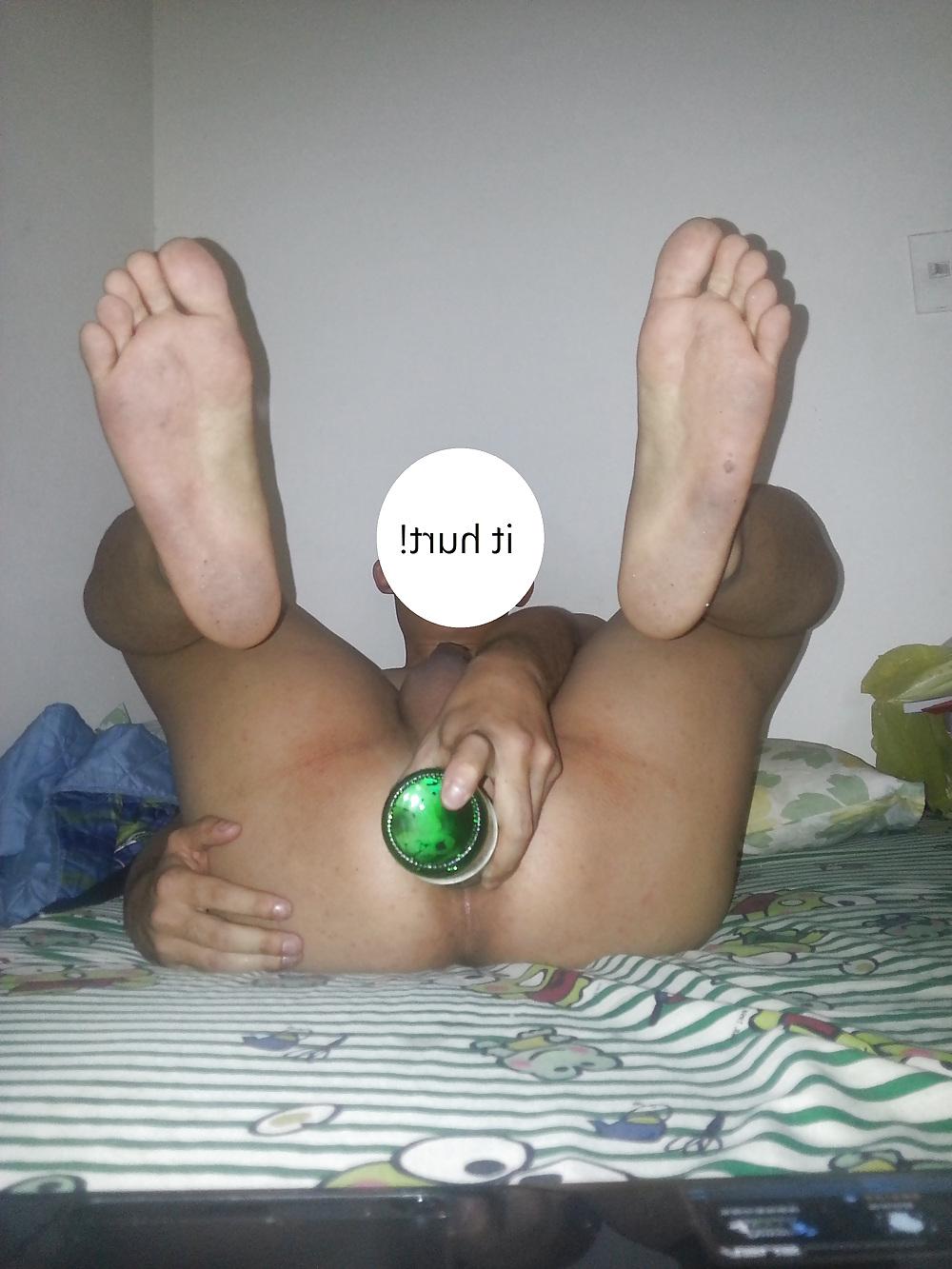 8P Bottle in my ass (frist time it hurt)
