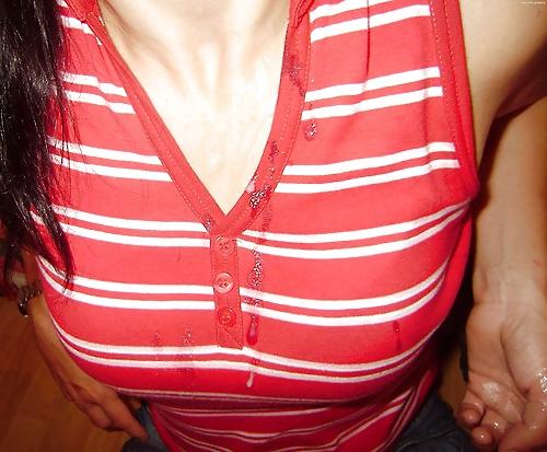 25P Cum on Clothes