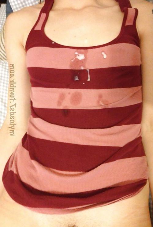 25P Cum on Clothes