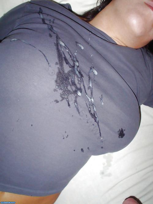 25P Cum on Clothes