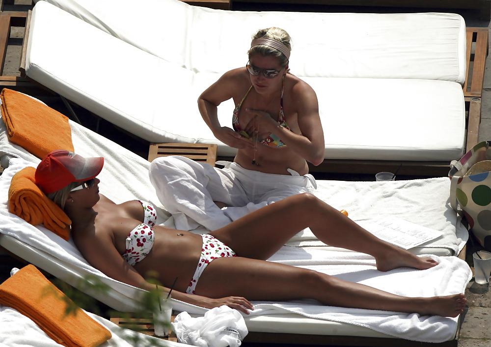 25P Gemma Atkinson Bikini Candids at Pool in Miami