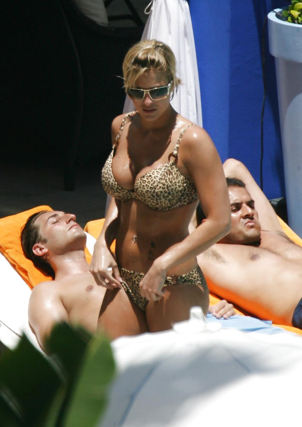 25P Gemma Atkinson Bikini Candids at Pool in Miami