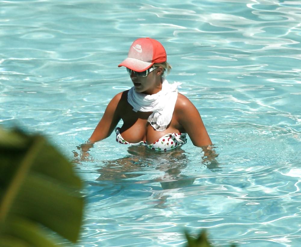 25P Gemma Atkinson Bikini Candids at Pool in Miami