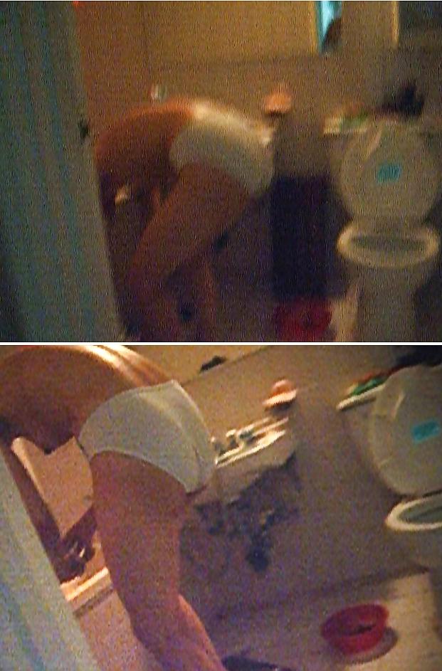 7P Meine Mutter beim Wäschewaschen, heimlich aufgenommene Fotos