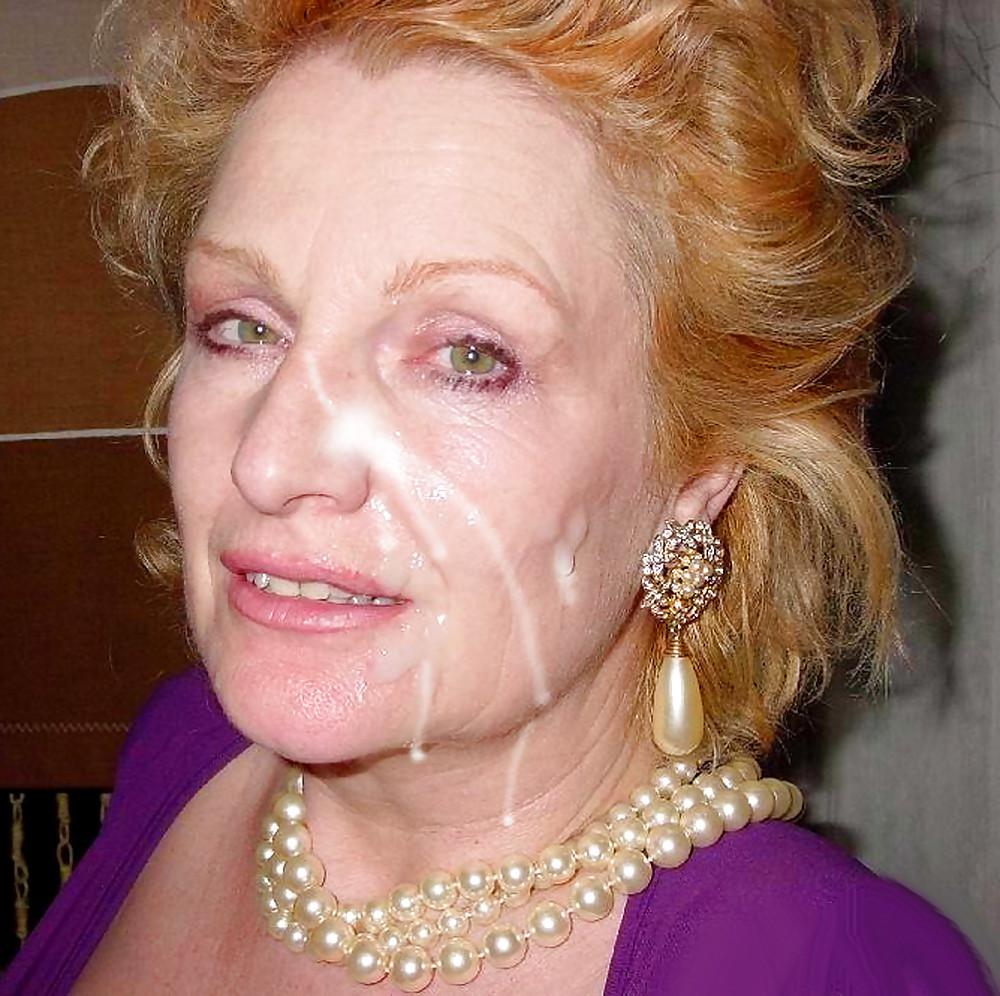 25P Matures & Grannies Facials Collection #1