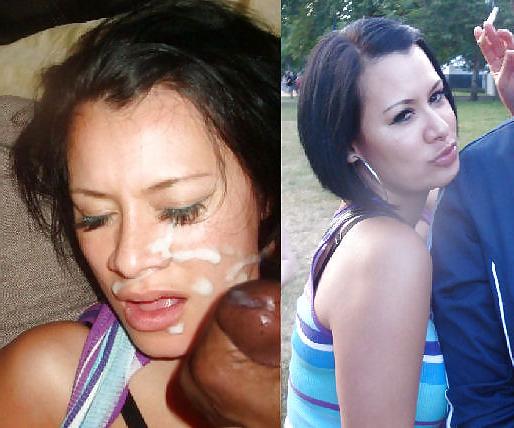 25P Before and after sex and facials.